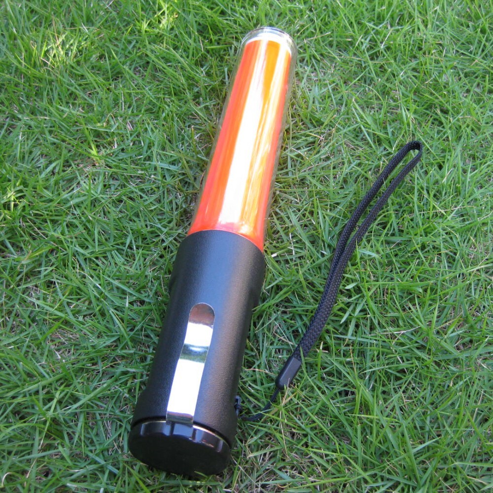 Traffic Wand Safety Control Signal Multi-function Magnetic LED Light 3xAA Beacon