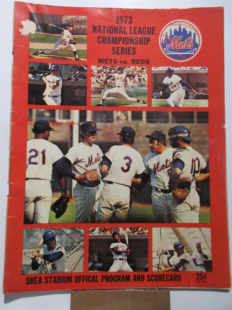 1973 New York Mets NLCS Series vs. Reds - Game 3 Program Scored