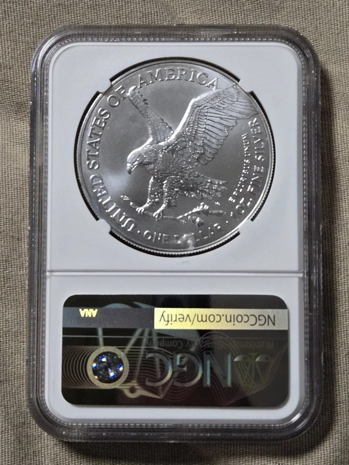 2025-P AMERICAN SILVER EAGLE MS69 W/ EAGLE PRIVY