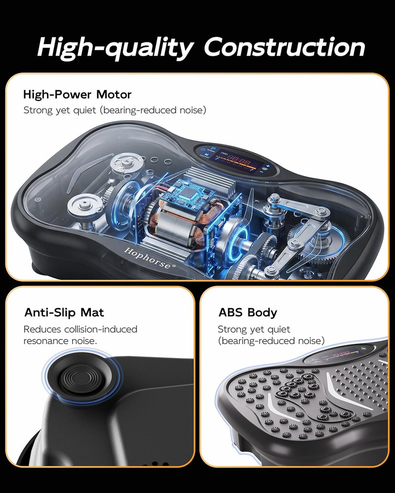Vibration Plate Exercise Machine, 200 Speeds Vibrating Plate for Lymphatic Drain
