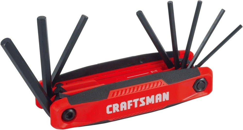 8-key Folding Hex Key Set , CMHT26006 CM HEX KEYS-SAE FOLDING SET