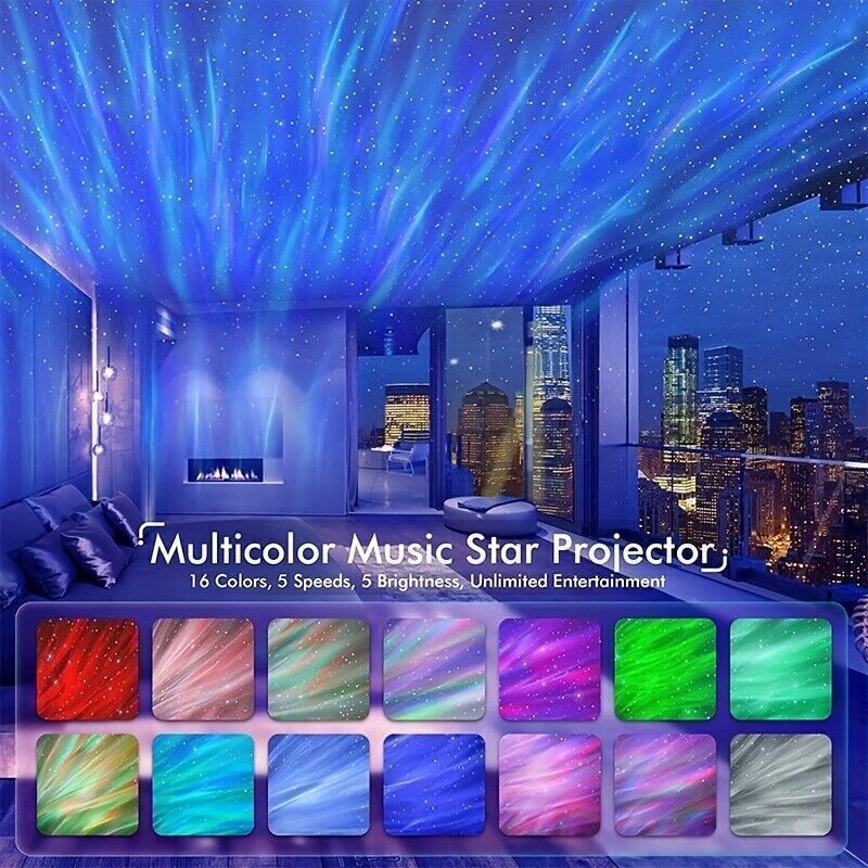 Star Projector, Northern Galaxy Light Aurora Projector USB Remote Bedroom Decor