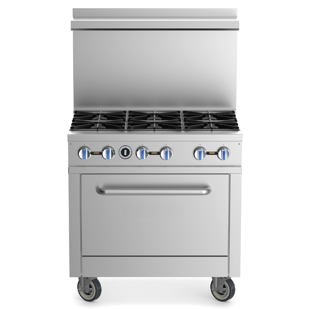 36" Range - 6 top burners and 1 standard oven
