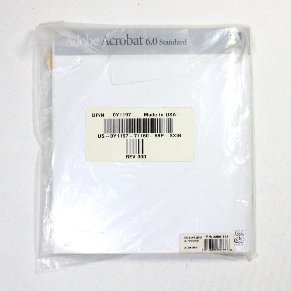 Adobe Acrobat 6.0 Standard For Windows (2003) New Sealed