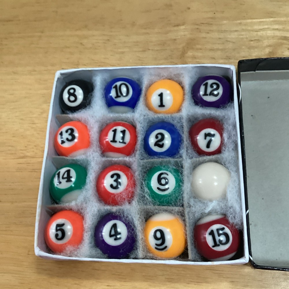 Miniature 1.5"  Billiard Pool Balls Great Condition