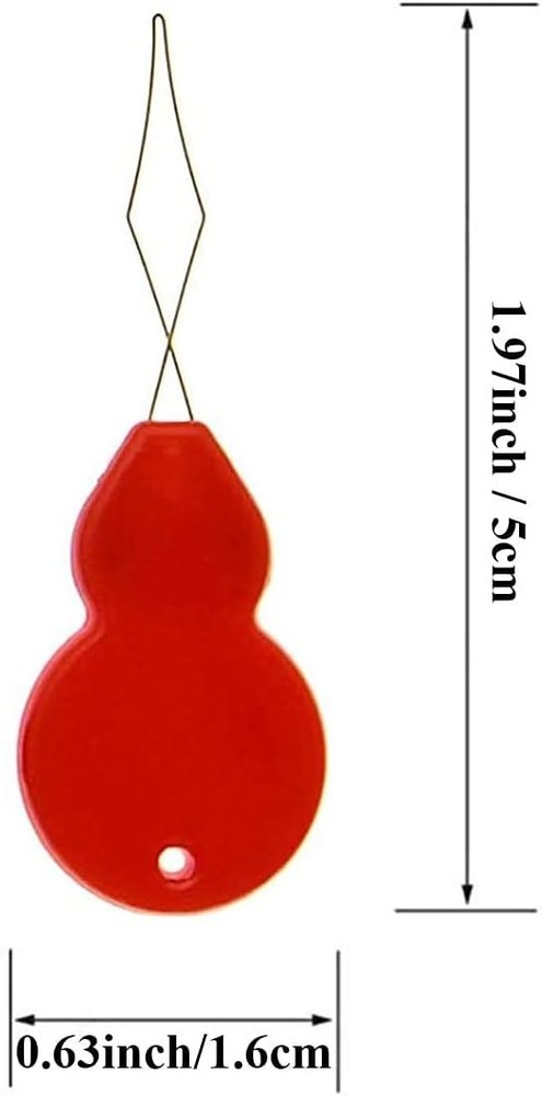 Compact Gourd Needle Threaders - 30 pcs in Various Sizes, Multicolor & Durable