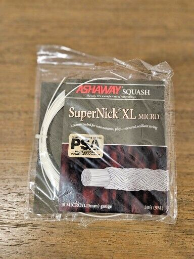 Ashaway SUPERNICK XL Micro Squash String 18 Micro gauge 30 ft