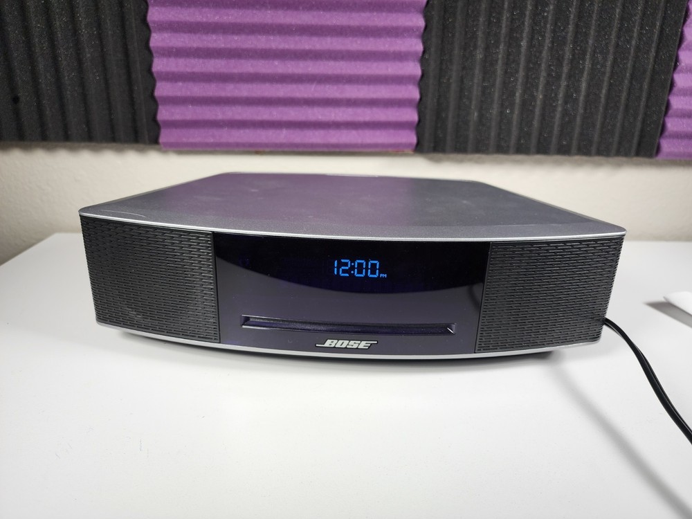 *NICE* Bose Wave Music System IV Platinum Silver w/ Remote, Manual, Sample Disc!