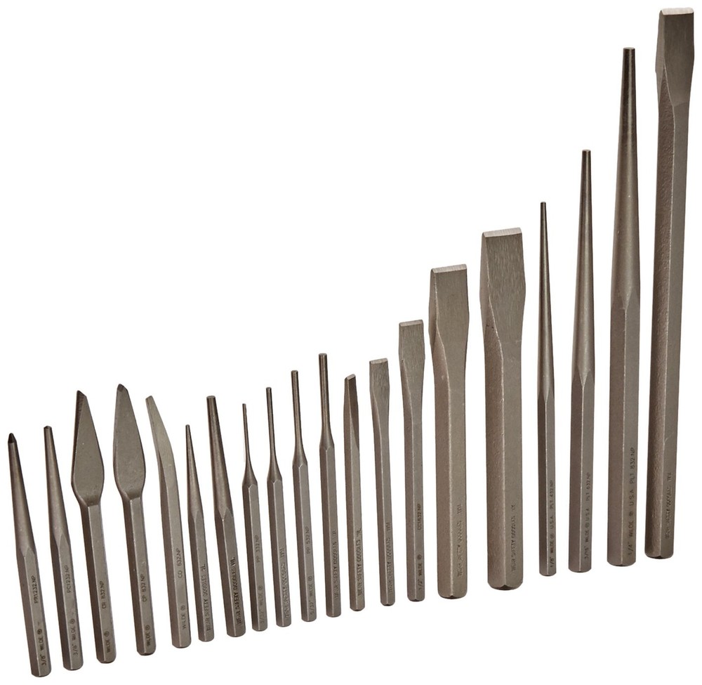 Wilde Tool 20-Piece Punch & Chisel Set-Vinyl Roll (K20.NP/VR)