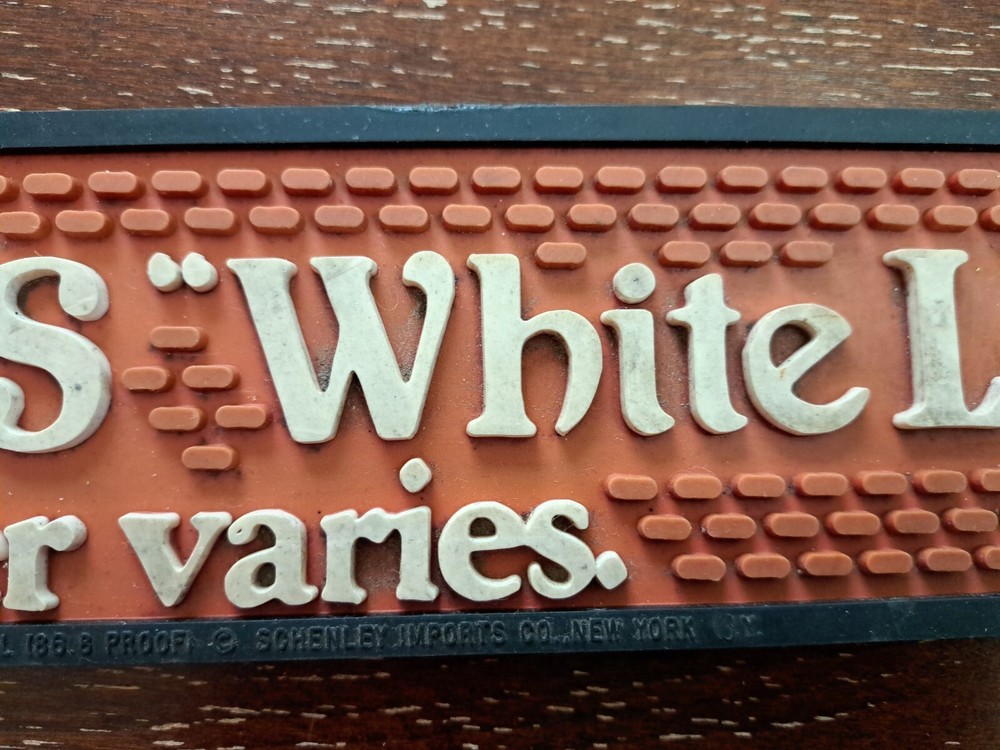 Vintage Dewar's White Label Bar Mat
