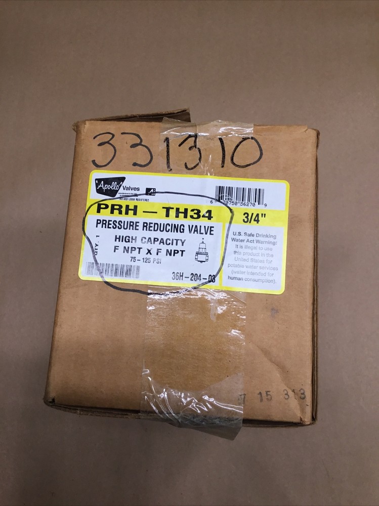 Apollo 3/4” 75-125 Pressure Reducing Valve High Capacity PHR-TH34 #1014d79pr5iac