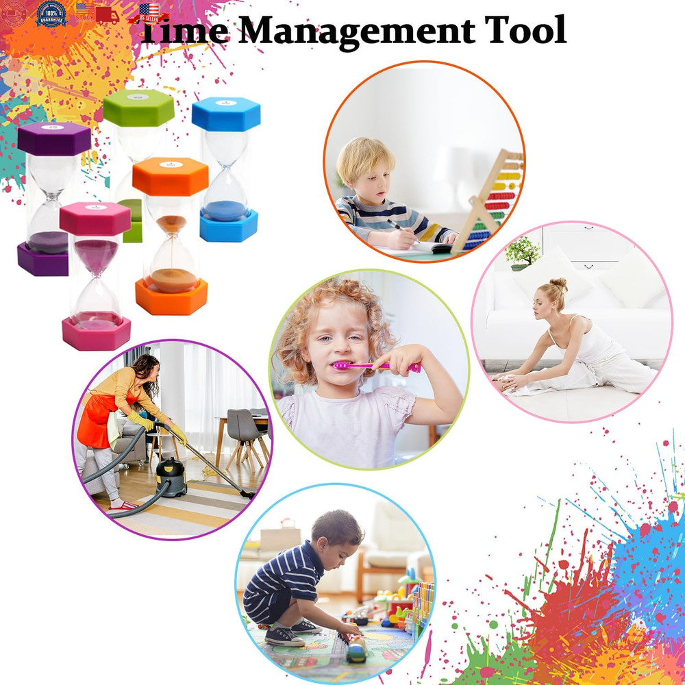 5 Minutes Sand Timer, Hourglass Timer, Kitchen Timer, Clock Timer, Games, Clas