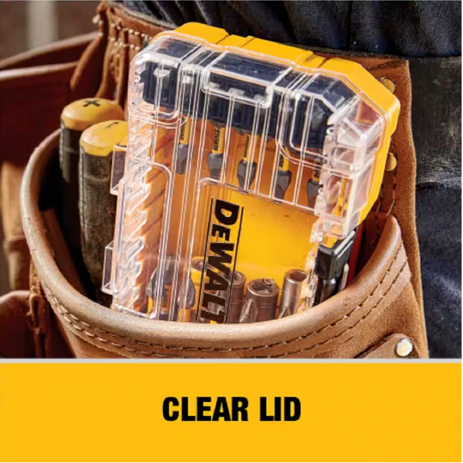 4 DEWALT Tough Case Drill Bit Tip Storage Organizer STACKABLE INTERLOCKING