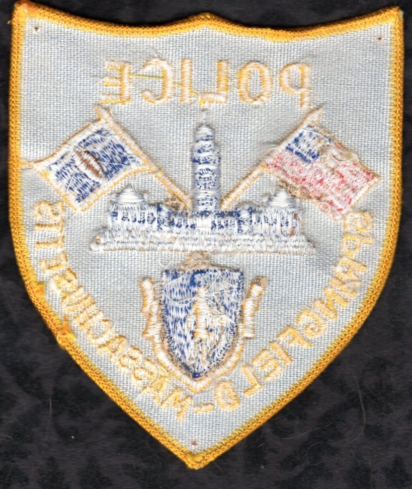 Springfield Massachusetts Police Shoulder Patch = Read " Item Condition