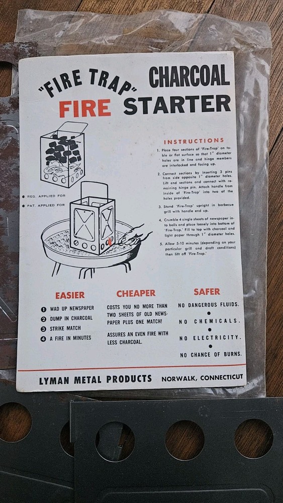 Fire Trap Charcoal Grill Fire Starter Generator Folding Chimney Fire Starter