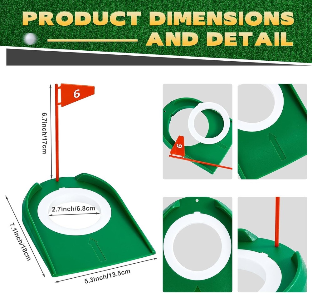 Golf Putting Practice Aid Trainer Hole Training Cup Alignment Putter Guide