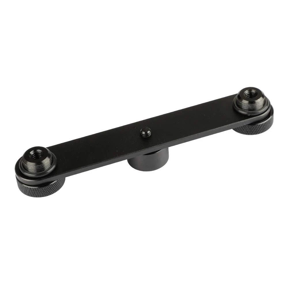Double Microphone Mount Bracket T-Bar Studio Recording Accessory