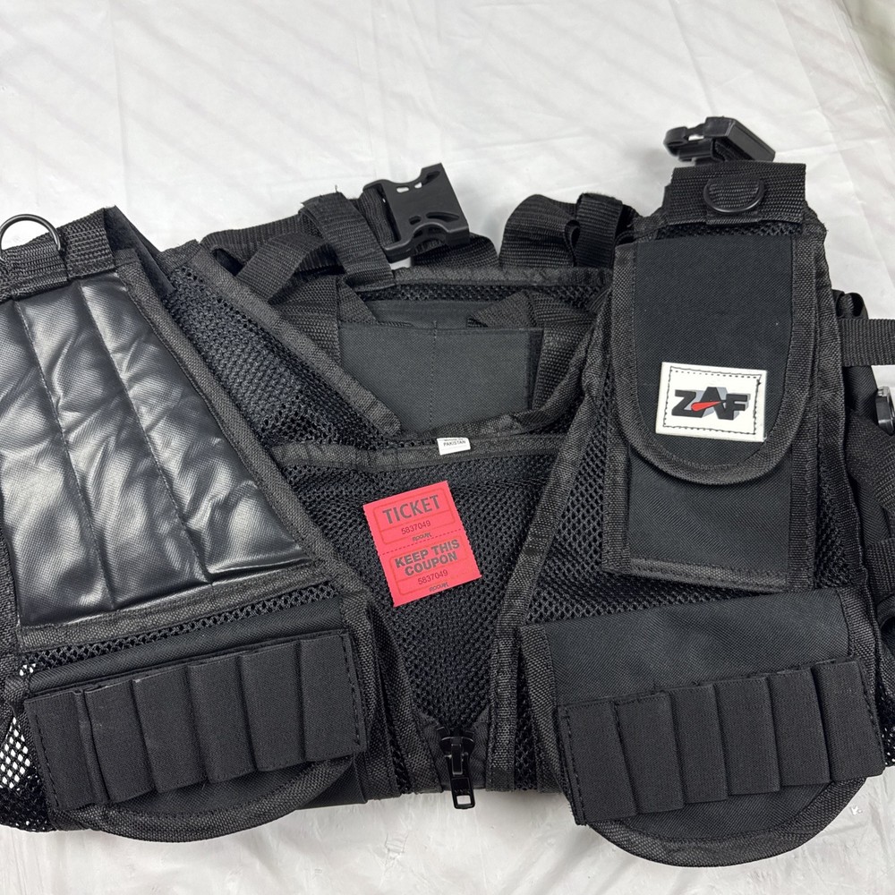 Multi Pocket Tool Vest Multiple Storage Pockets Work Gear Heavy-Duty Sz L