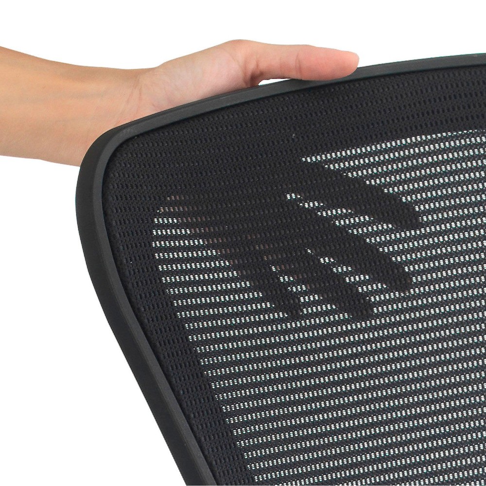 Mesh Back Task Stool Black Adjustable Arms High Back