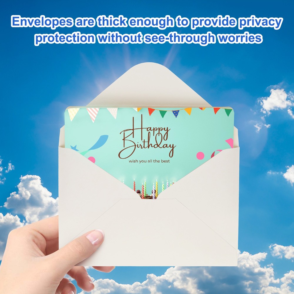 20 Set 4 x 6" Blank Multicolor Half Fold Card and Envelopes, Multicolor