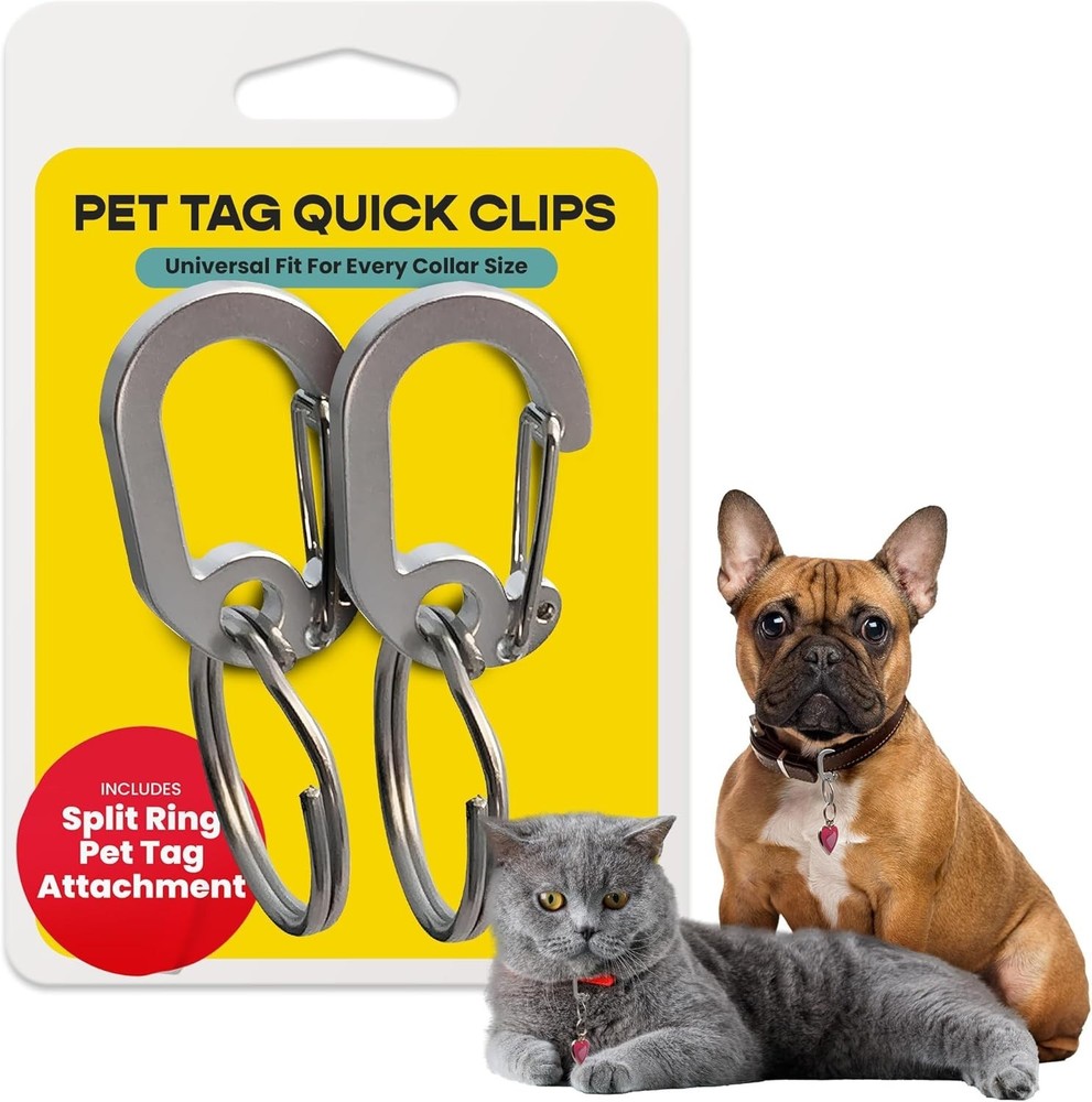 2-Pack Klippy Dog and Cat Tag Clips - Ultimate Solution for Safe Identification