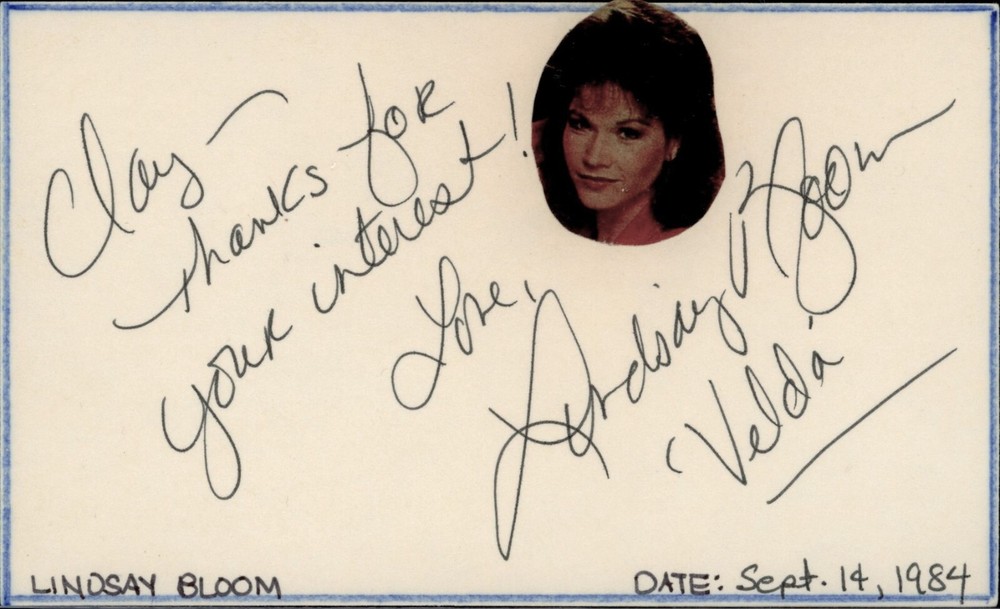 Lindsay Bloom Autograph - Sixpack Annie