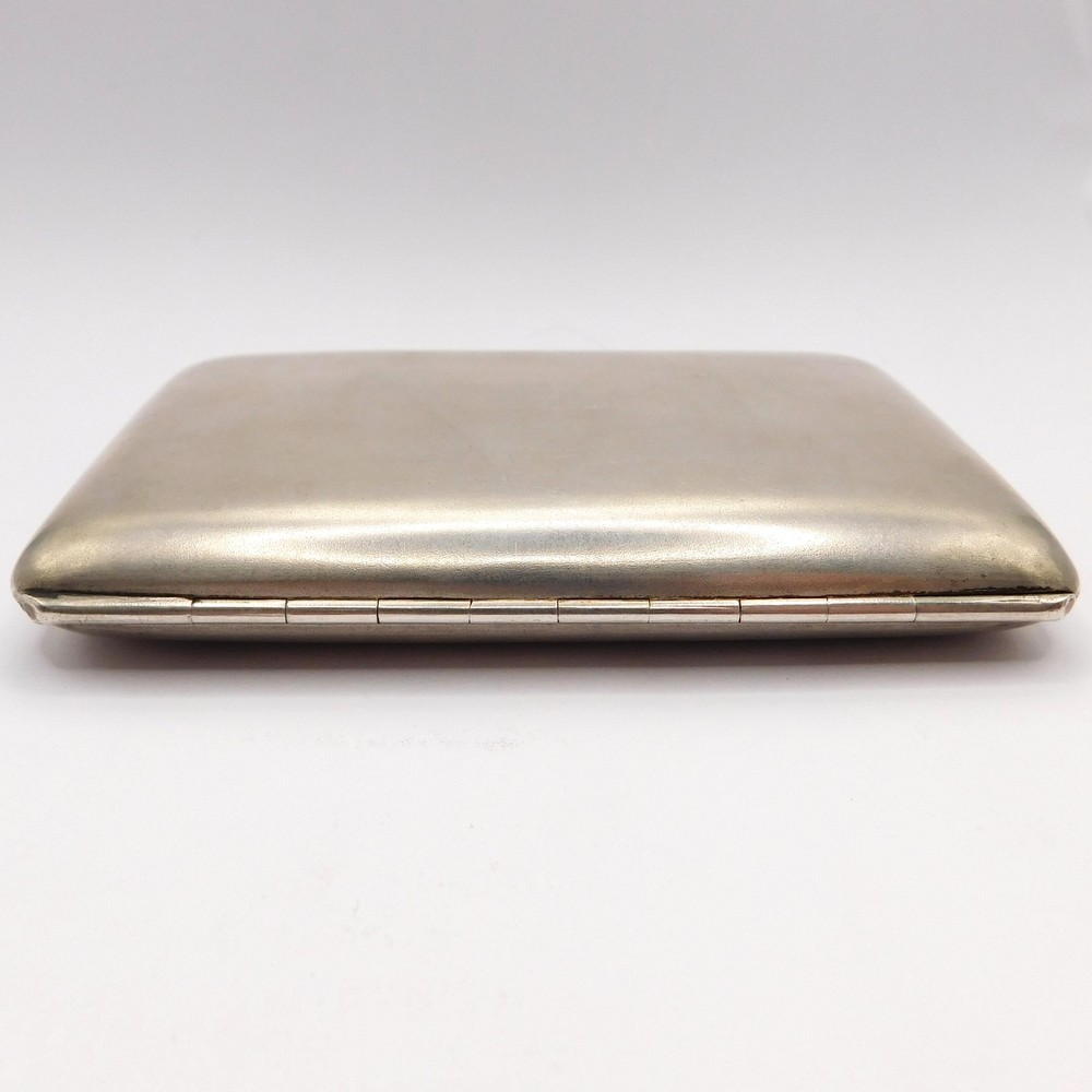 RUSSIAN IMPERIAL ARTS & CRAFTS SILVER & CHRYSOPRASE CIGARETTE CASE