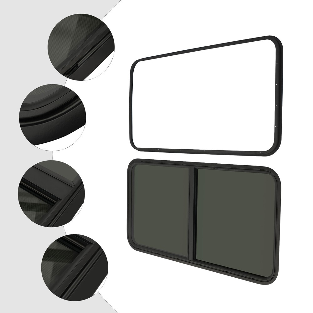 Horizontal Sliding Windows 24"x20" Waterproof Universal RV Windows Replacement
