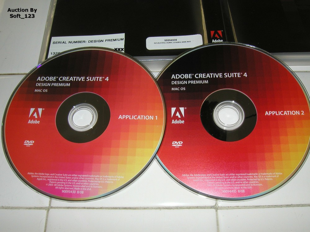 Adobe Creative Suite 4 CS4 Design Premium For MAC Full Retai DVD Version