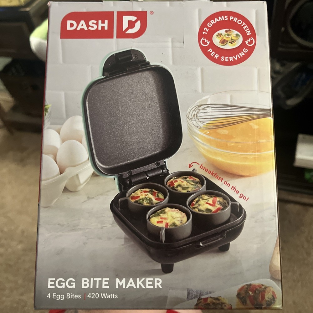 Dash Egg Bite Maker - DBBM400 - Makes 4 Egg Bites (recipe guide) Open Box