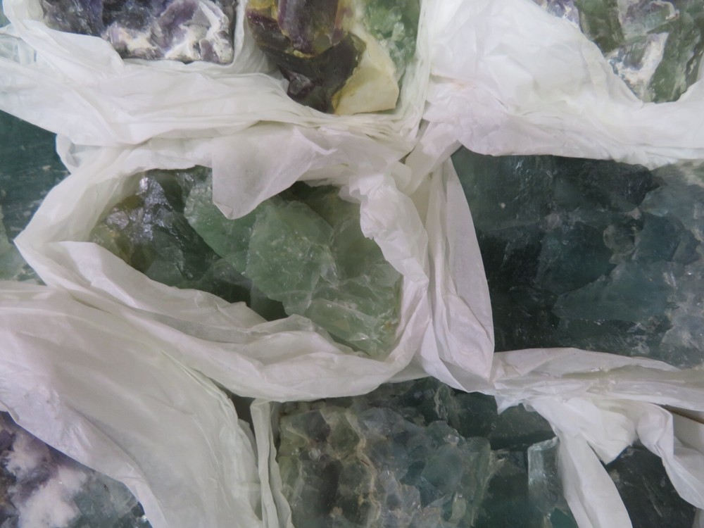 9 Pc Fluorescent Fluorite Specimen Flat Rodeo Durango Mexico