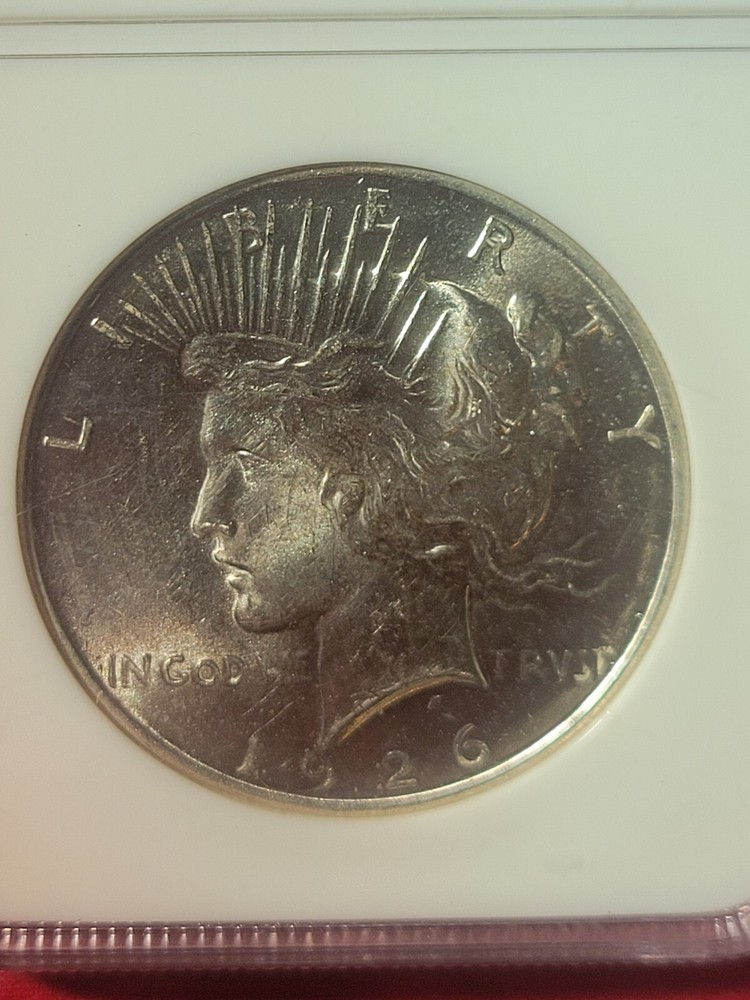 1926 d peace silver dollar Ngc Ms62