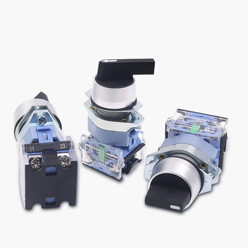 22mm Rotary Switch 2/3 Position Panel Mounted Selector Switch Latching Momentary