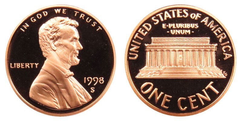 1998  S  LINCOLN CENT PROOF (1 COIN)