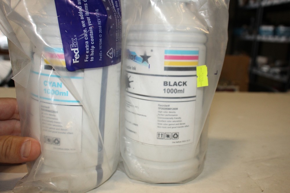 Sublistar DTF Textile Ink Cyan & Black 1000ml Each