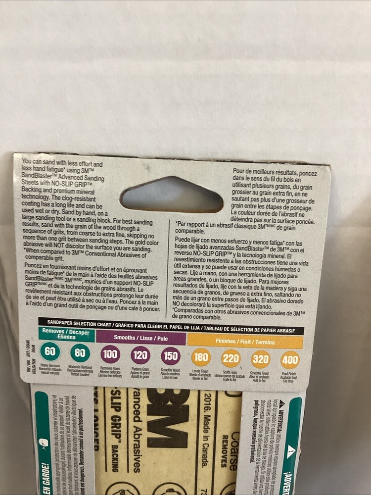 3M Sandblaster 60 Course No-slip Grip Sanding Sheets