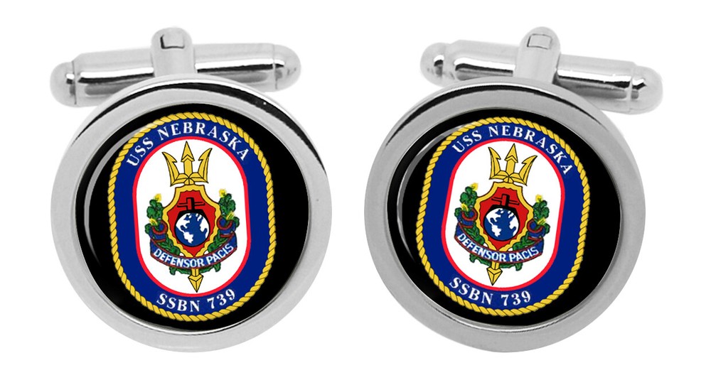 USS Nebraska (SSBN-739) Cufflinks in Box