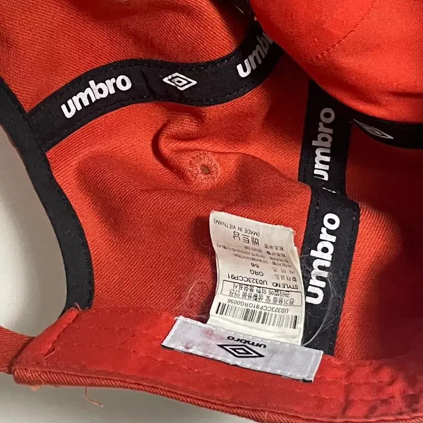 Umbro Orange Baseball Cap Hat Official