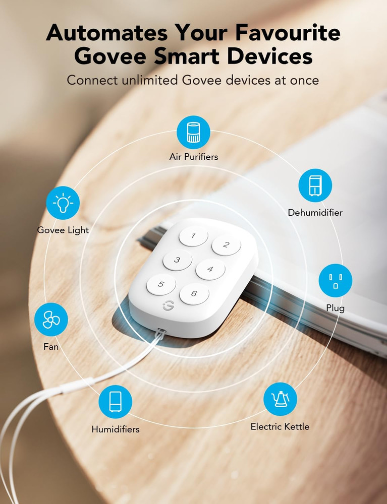 Wireless Mini Smart 6 Button Sensor, Group Control Multiple Devices, Versatile C