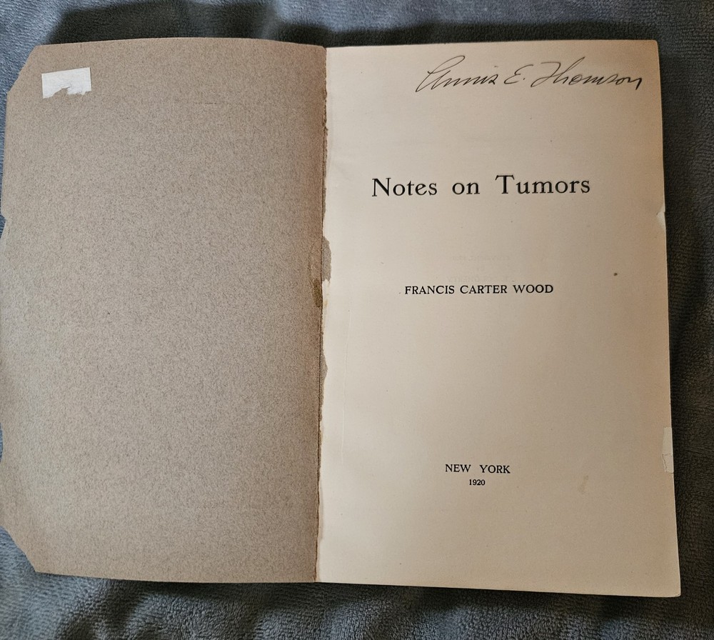 Notes On Tumors Original 1920 Print. (PLEASE READ DISCRIPTION/MAKE OFFERS)