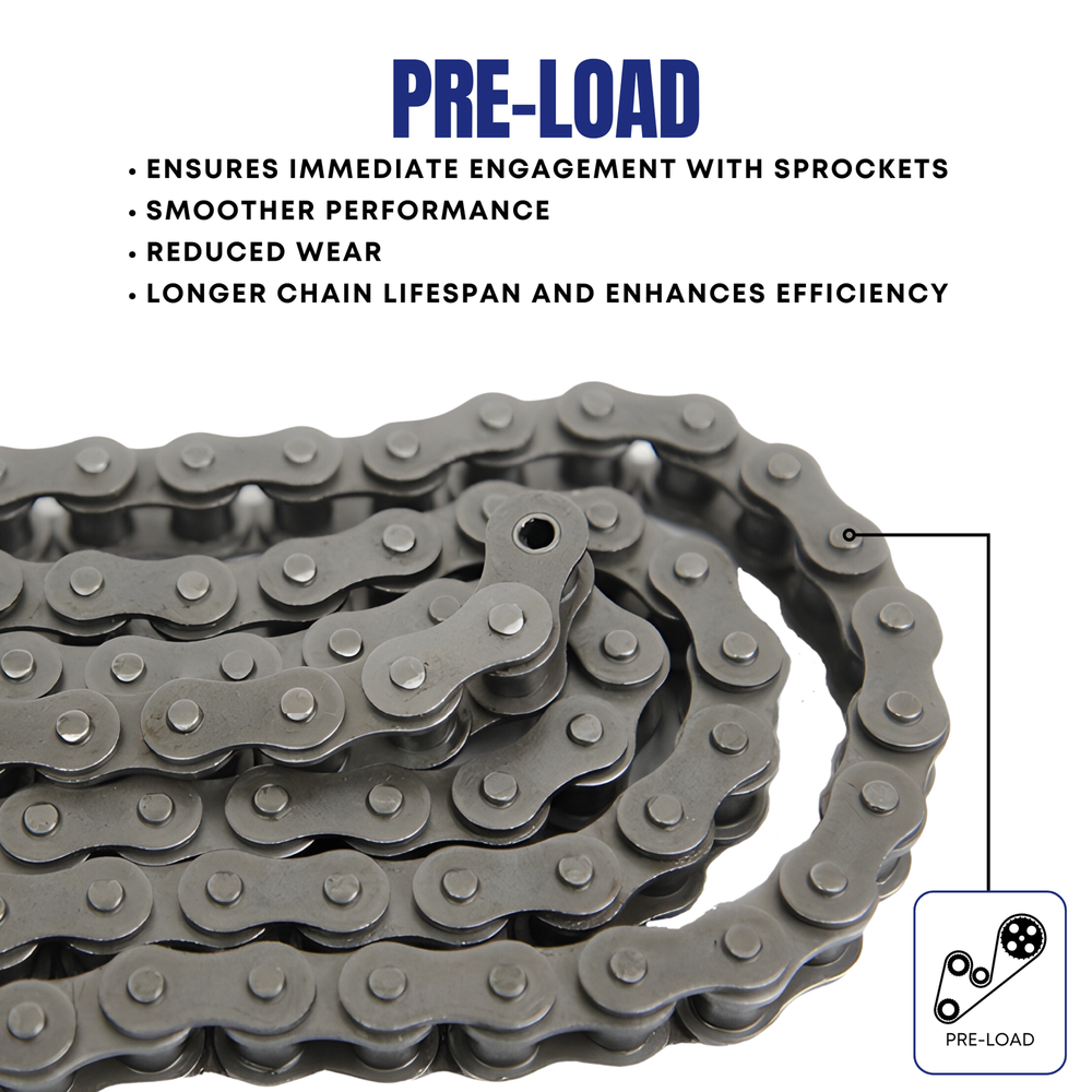 #40 Roller Chain 5 Feet with 1 Connecting Link
