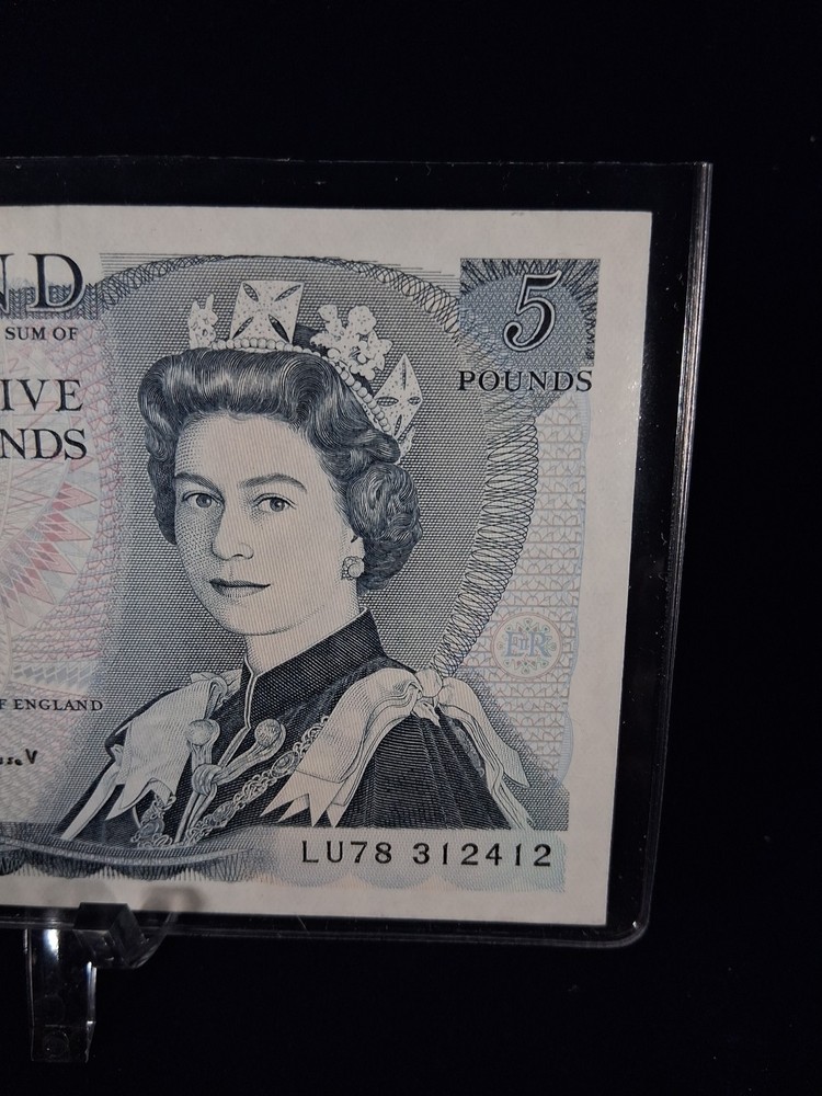 1971 ENGLAND FIVE POUND BANKNOTE V.F