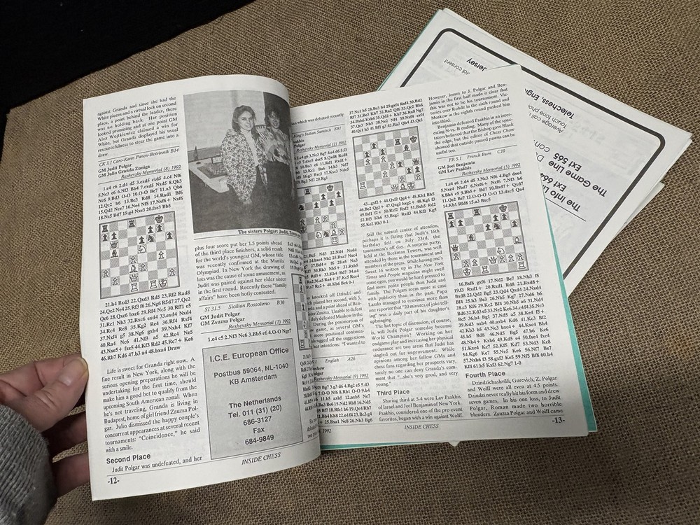 1992 Inside Chess magazine, all 26 issues, (last issue is 2 in 1)