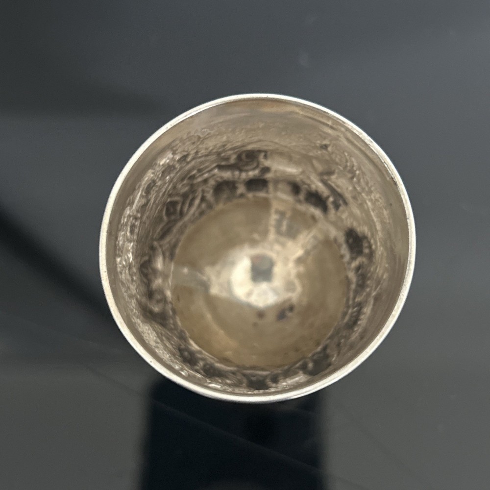 Antique Anglo- Indian Sterling Silver Egg Cup