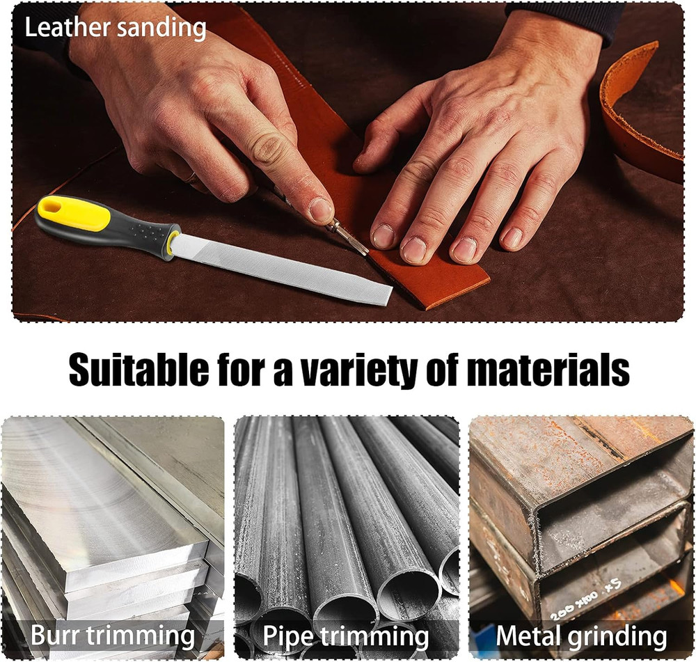 2 Pieces Flat File Metal Axe Sharpener File Steel Rectangular 6 Inch Mill Hand S