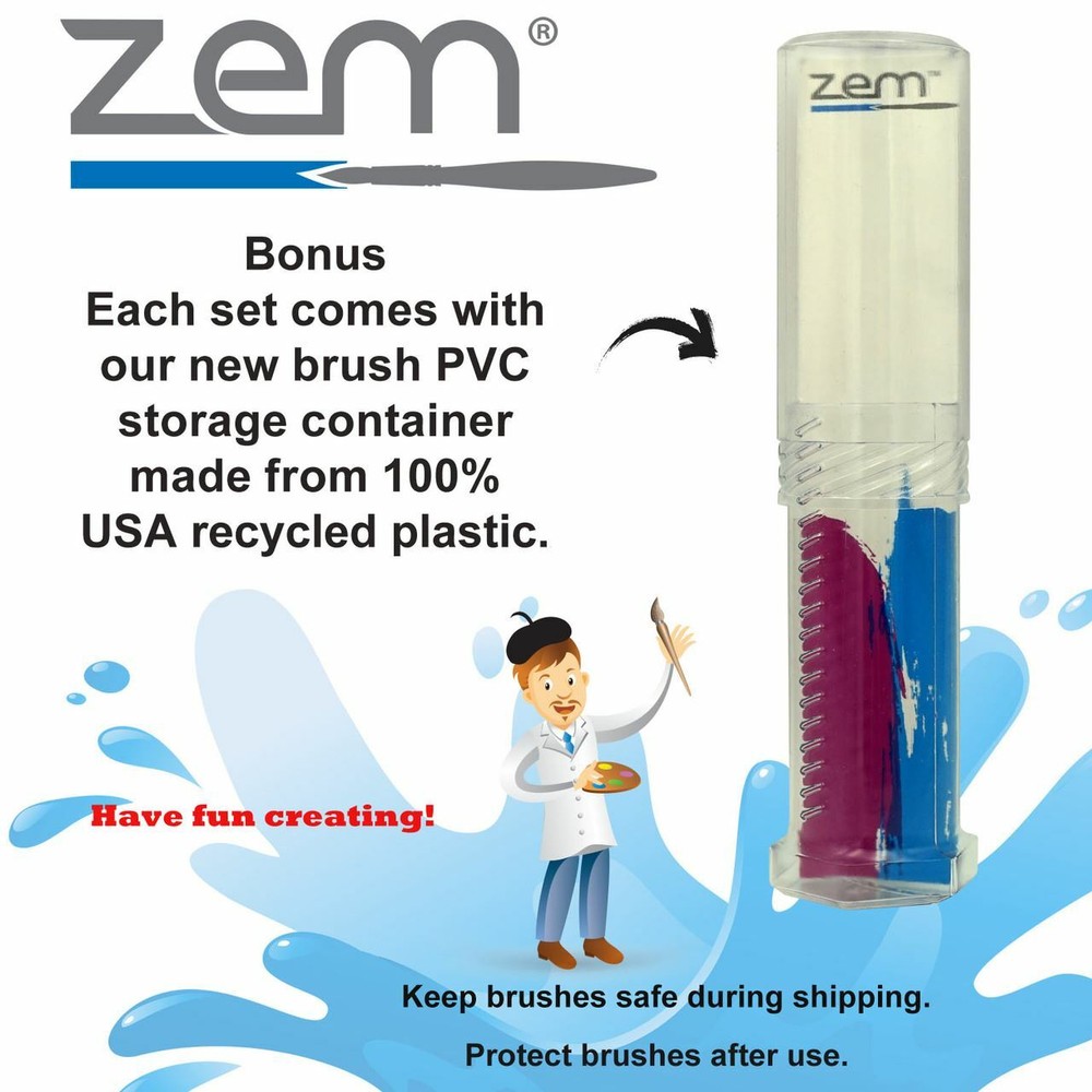 AS-216 Mongoose Synthetic Combo Brush Set 6 pcs