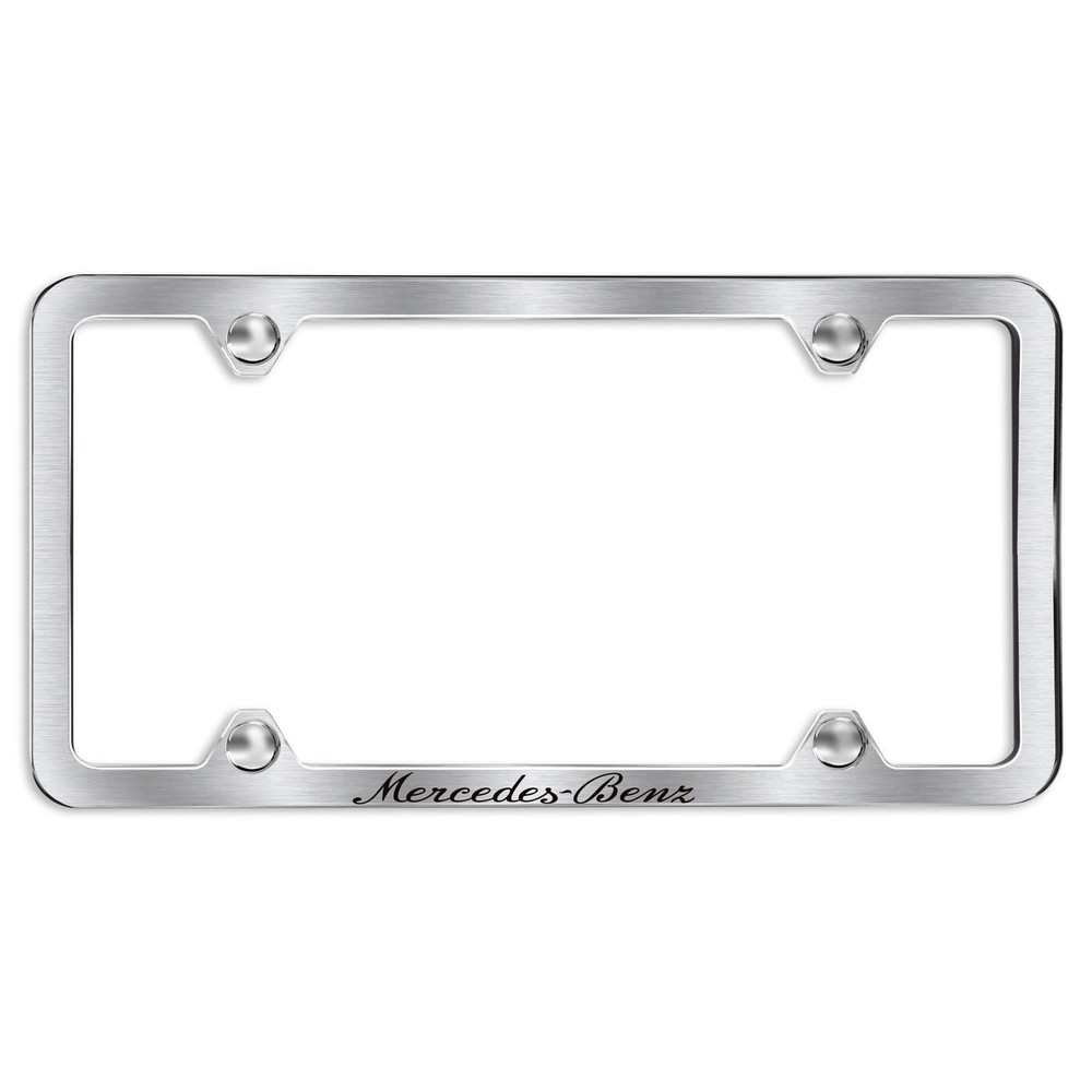 Mercedes-Benz Brushed Slimline Script License Plate Frame