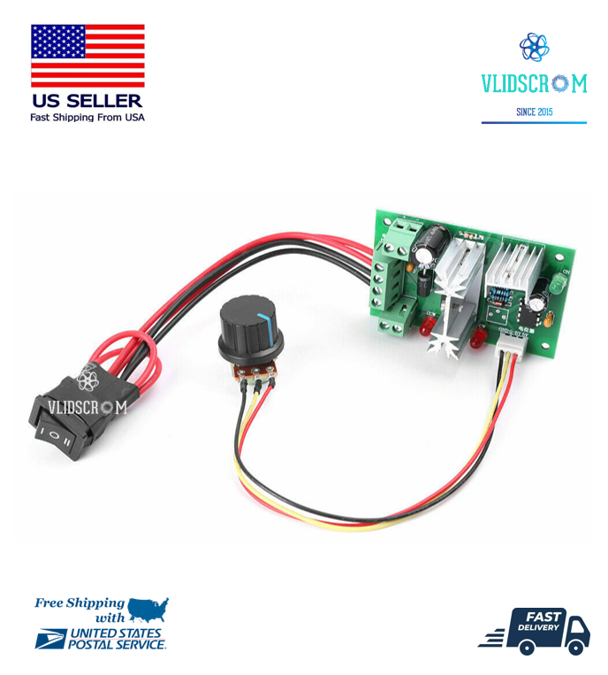 DC 6-30V Voltage Regulator 80W 10A Reversible Speed Control PWM Control Switch