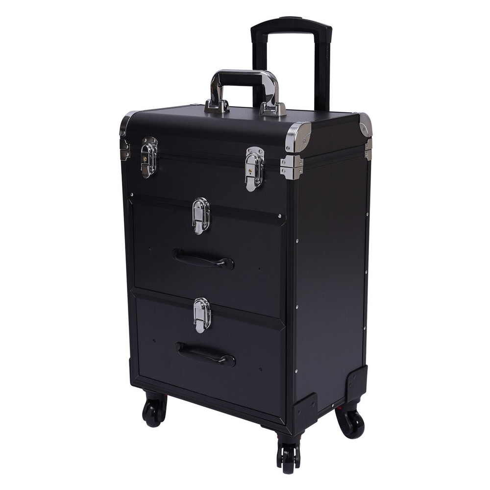 Professional Rolling Makeup Train Case Cosmetic Trolley Makeup Storage Organizer