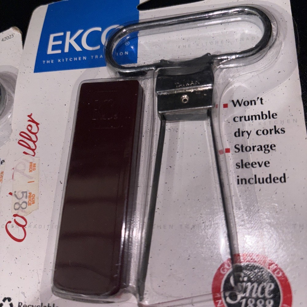 Ekco Cork Puller 42005 Essential Kitchen Tool Wine Bottle Opener Gadget Barware